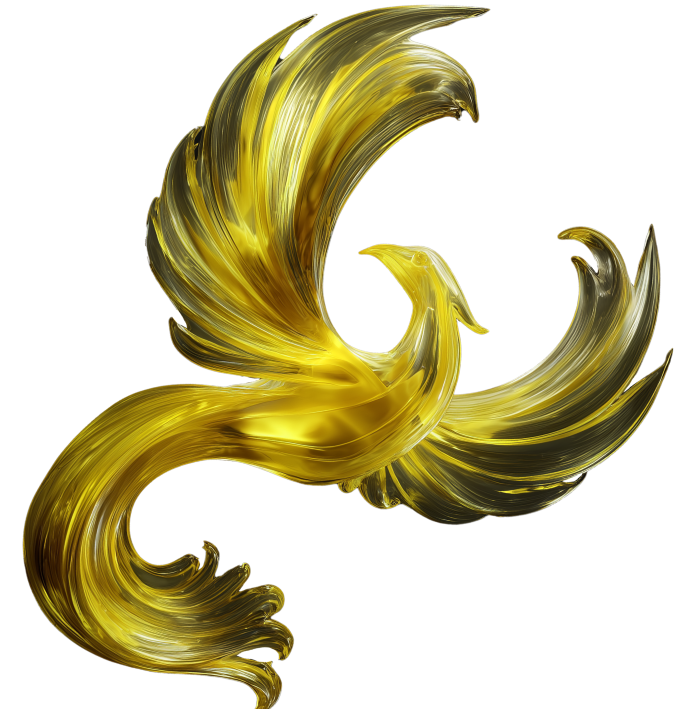 Neon phoenix decoration