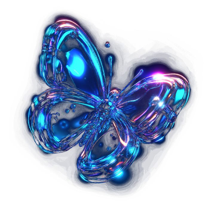 Neon butterfly decoration