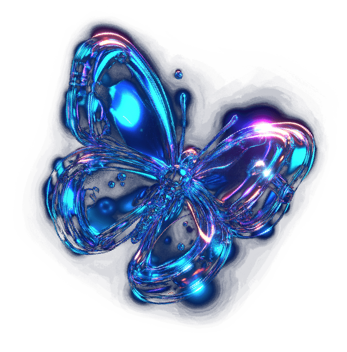 Neon butterfly decoration