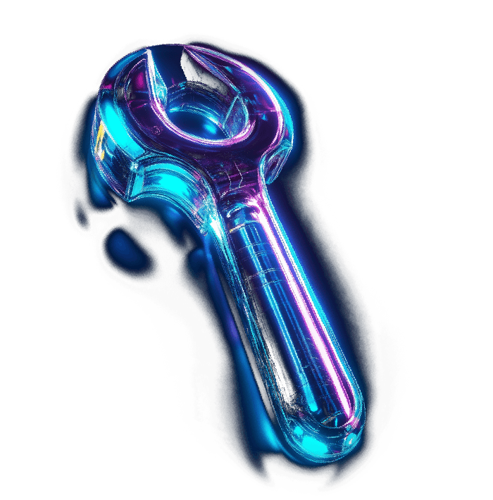 Neon wrench decoration